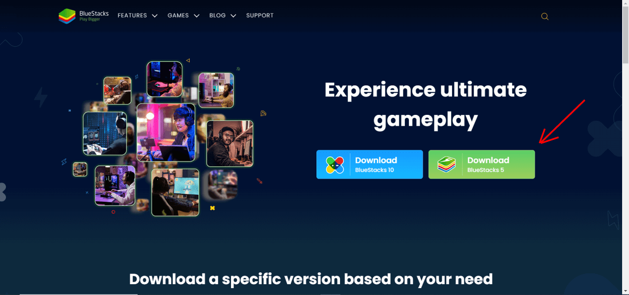 BlueStacks Download Webpage